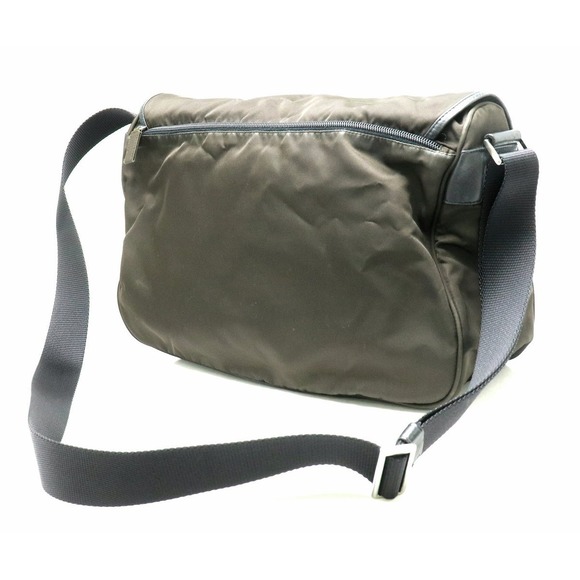 Prada Bag Crossbody Shoulder Brown Nylon Leather - Picture 1 of 9